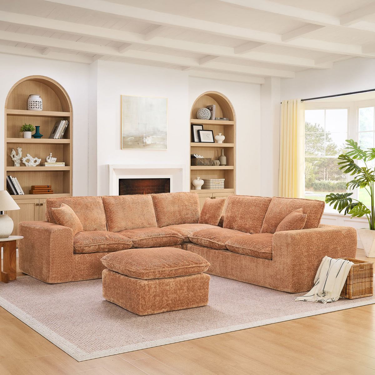 Sectional Sofa With Moveable Ottoman
