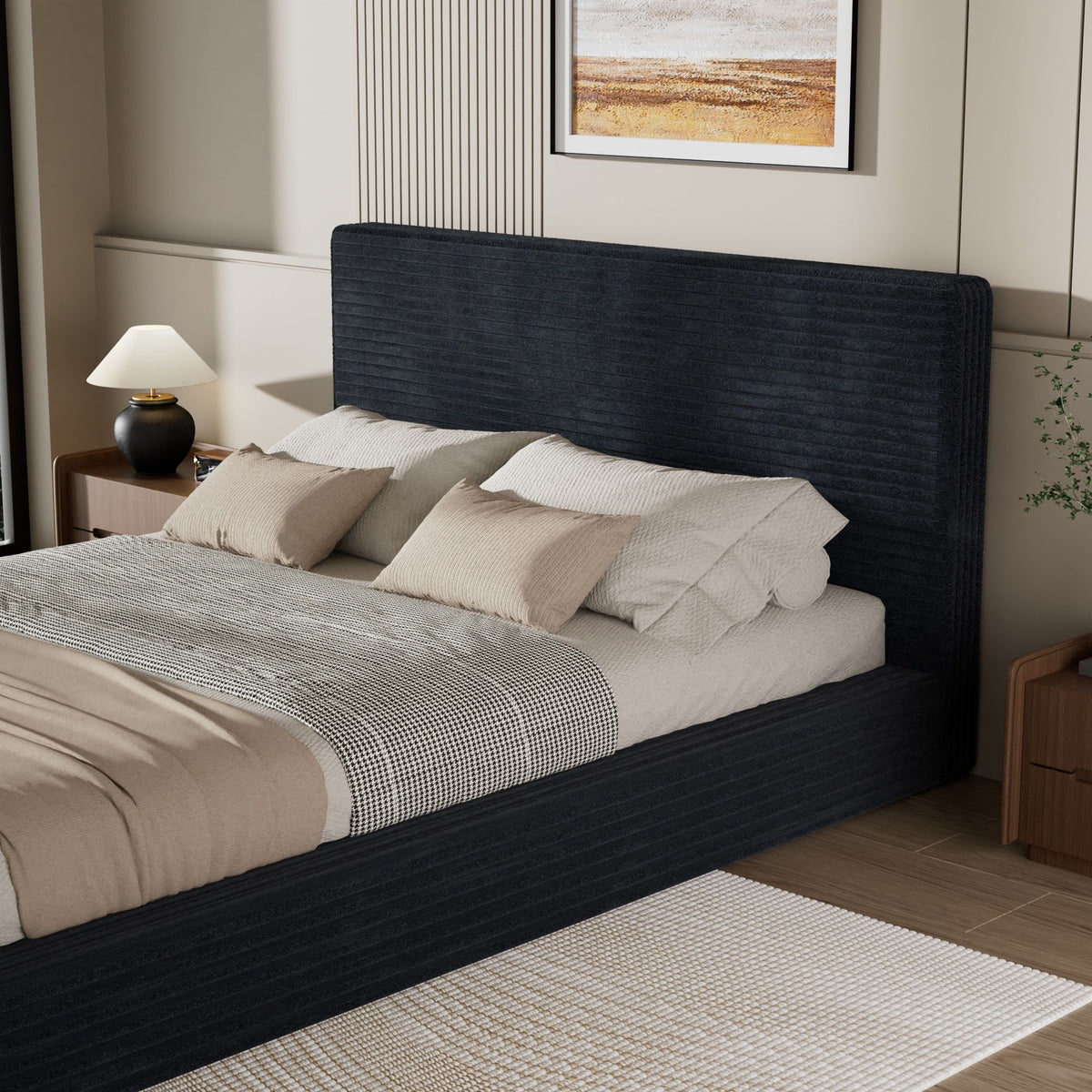 Airframe - Upholstered Bed Frame, Cloud Soft Headboard