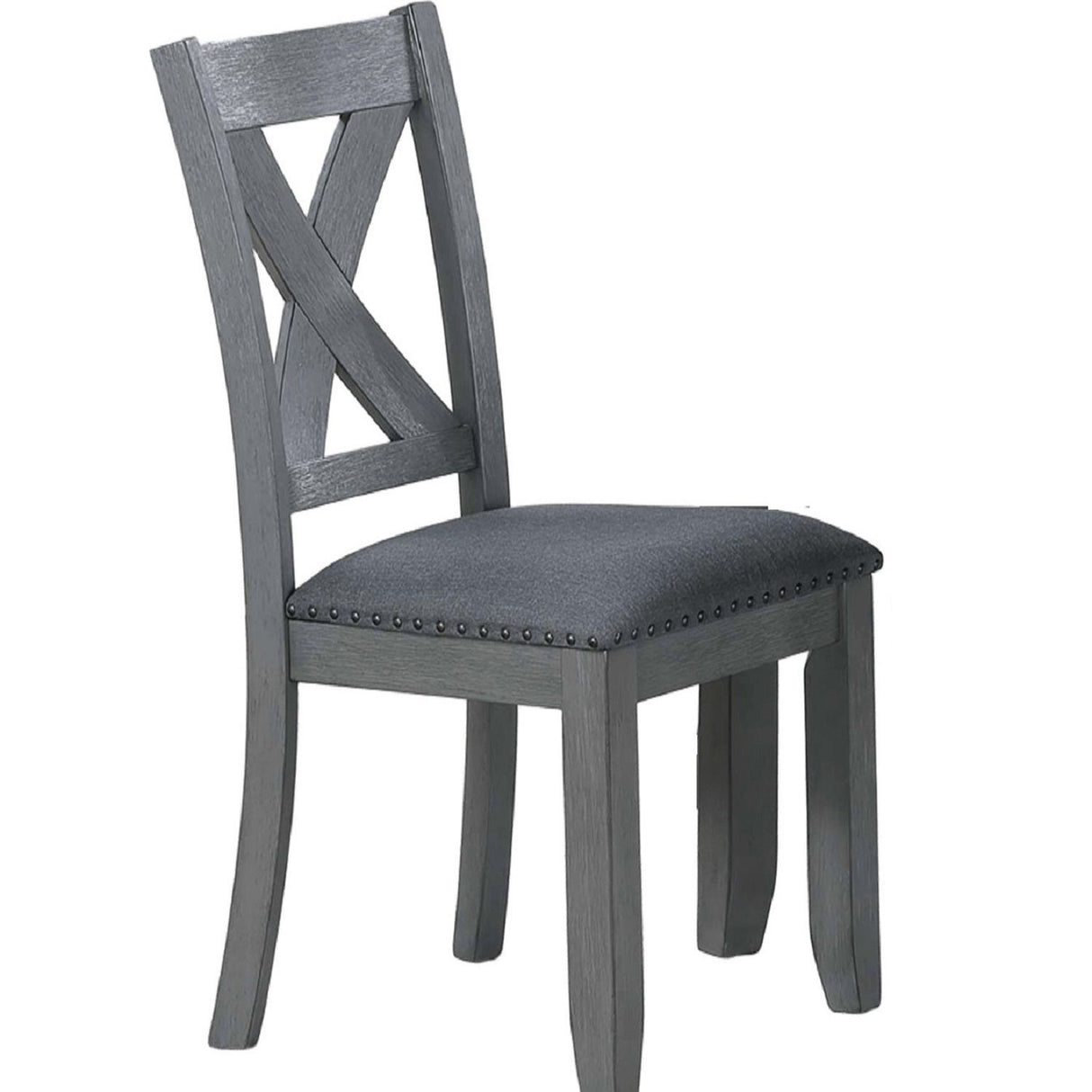 7 Piece Dining Room Furniture, Table And 6 Chairs Set - Gray