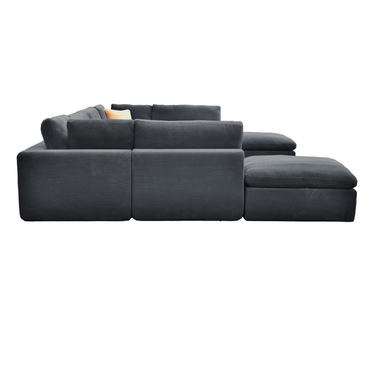 Custom Configuration Modular Sectional With Toss Pillows