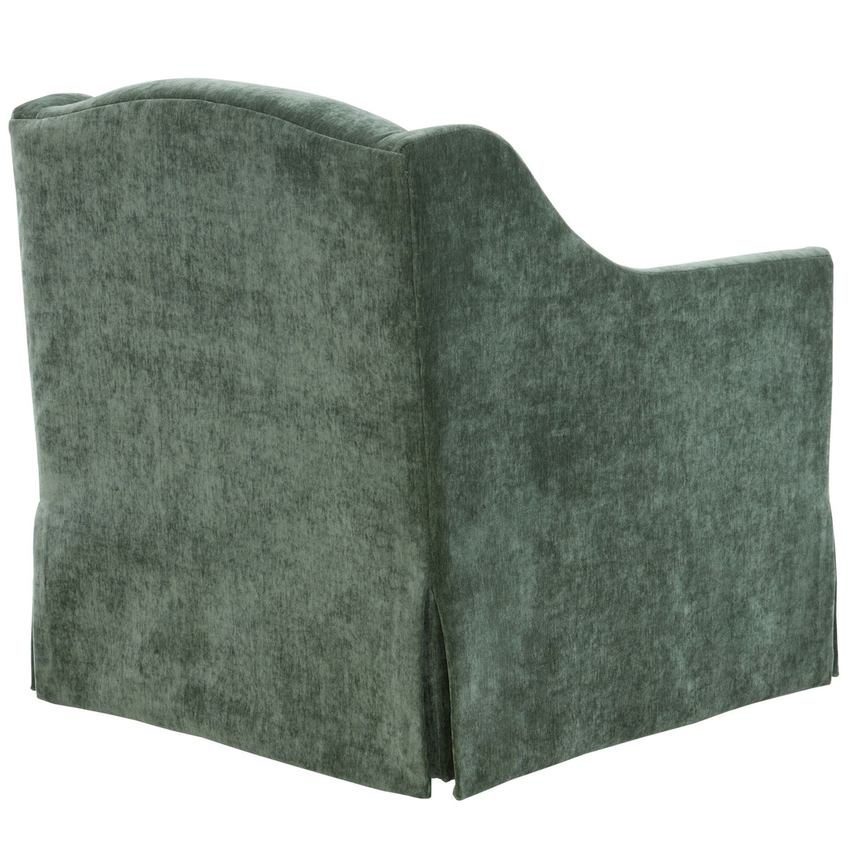 Luisa - Skirted Swivel Accent Chair - Green