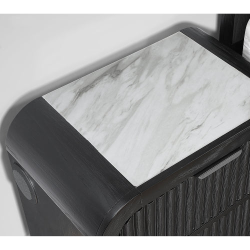 Beverly White and Black Dresser