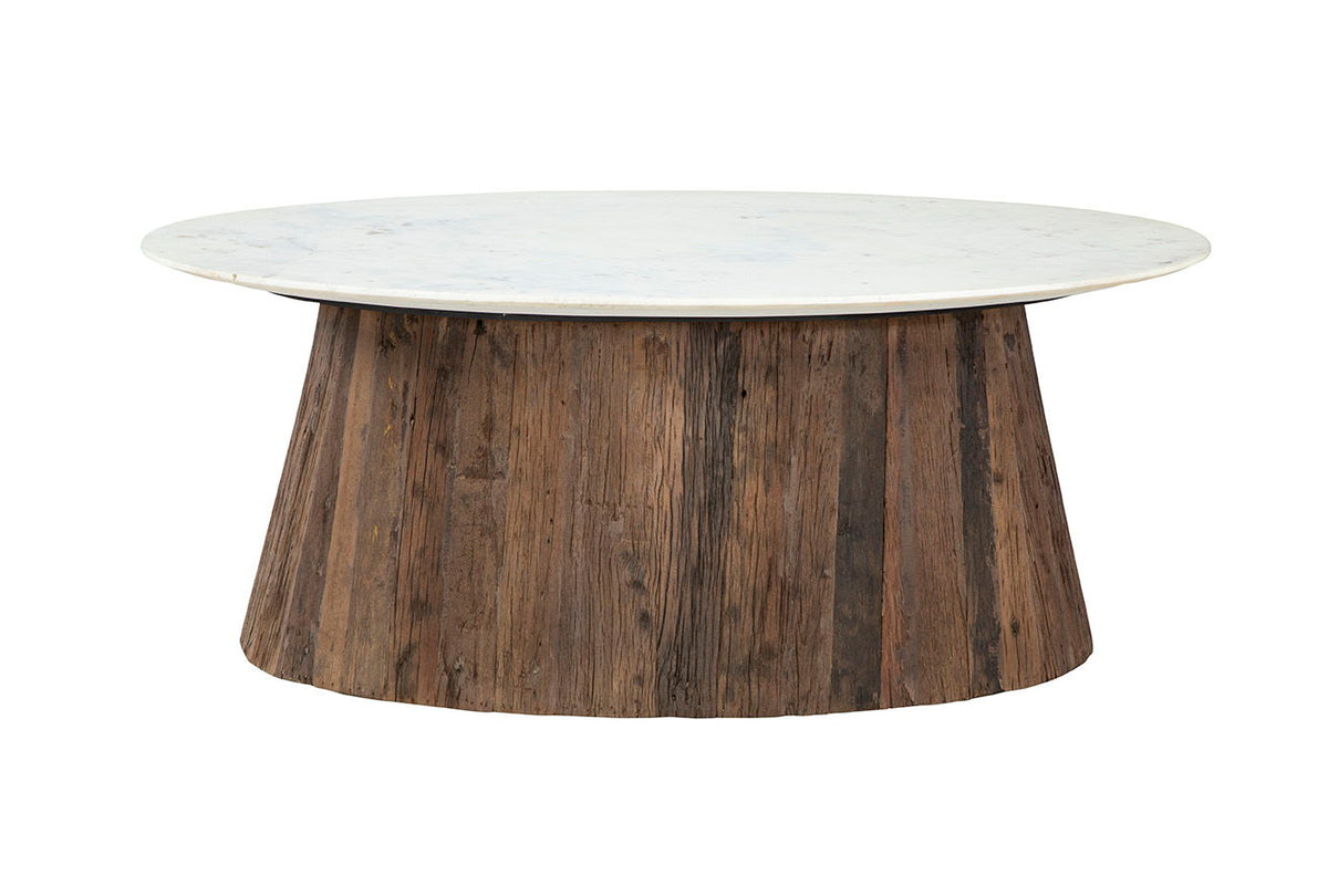 Opal - Coffee Table - Dark Brown / White