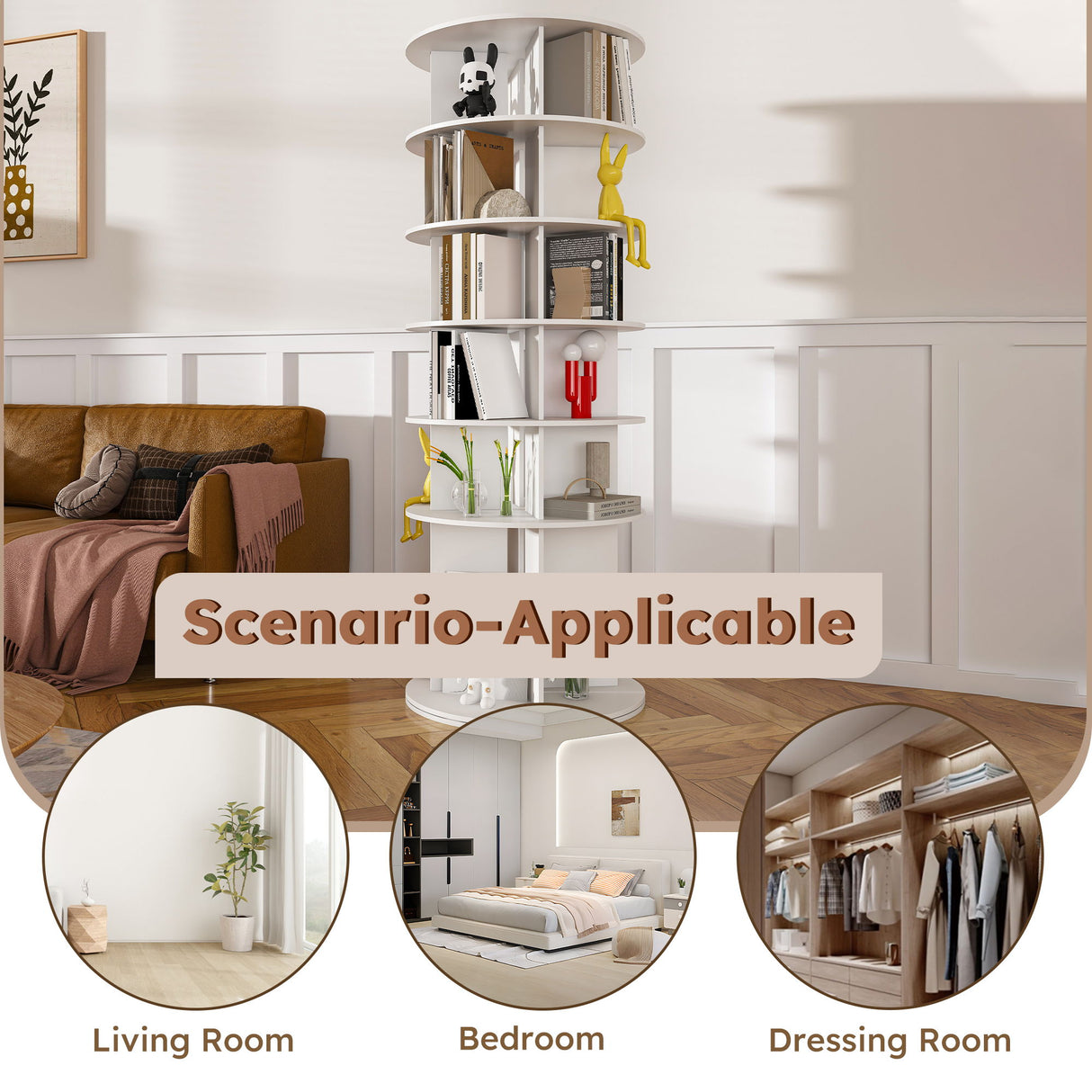 Spinning Shoe Rack, Free Standing 360° Revolving Shoe Organizer