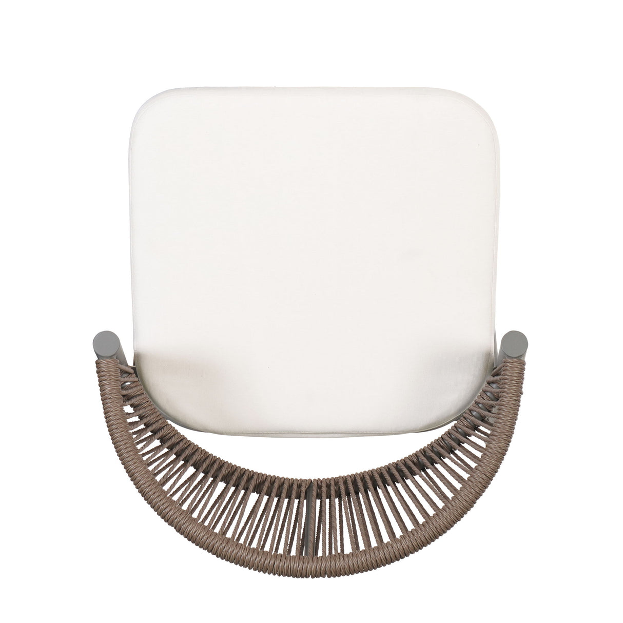 Outdoor Bar Height Metal Frame Counter Stools With Scallop Shaped Backrest & Water Resistant Cushions