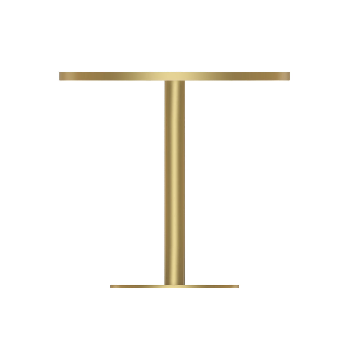 Round Bistro Table - Gold / White
