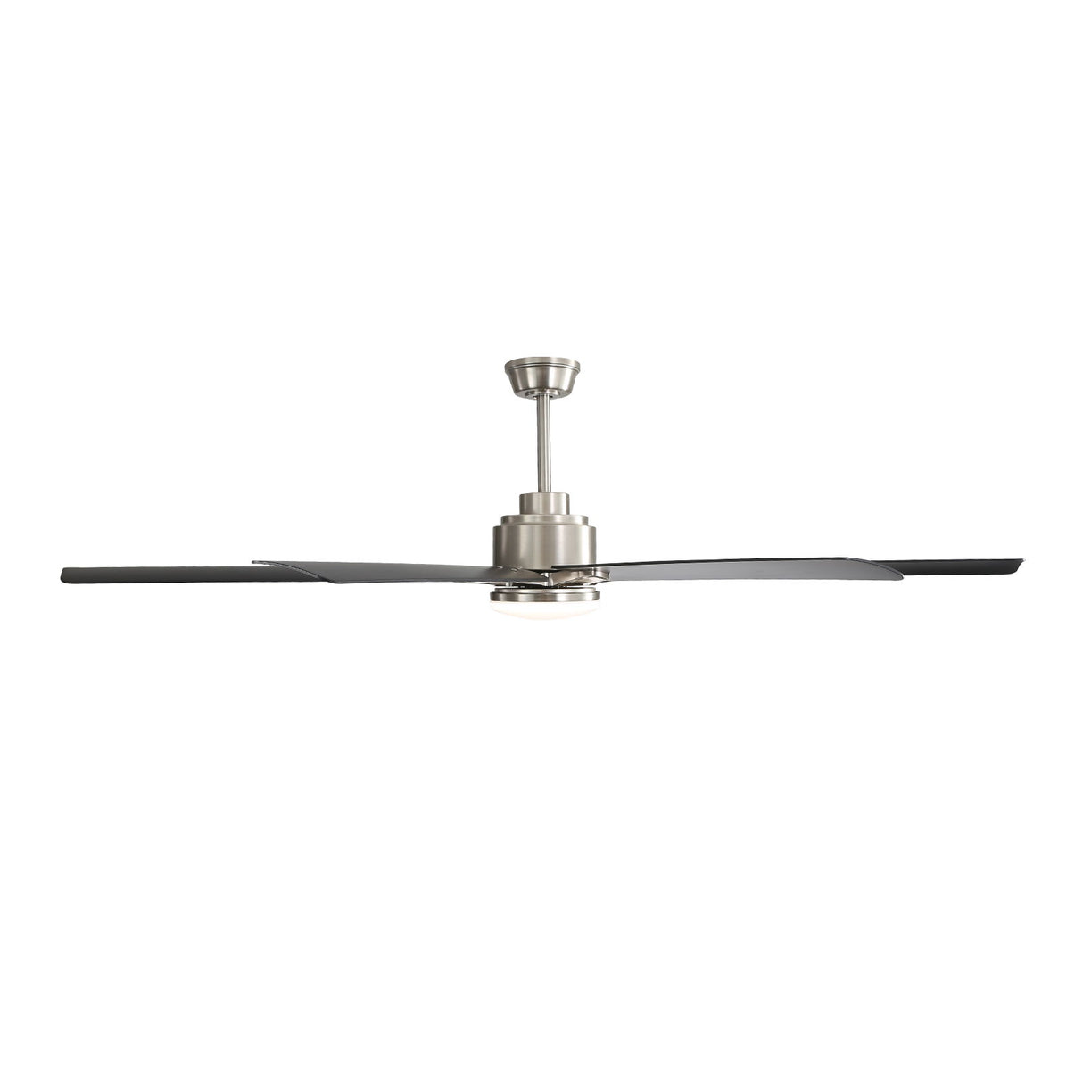 Ceiling Fan With Dimmable LED Light, Reversible DC Motor, Smart Remote Control Blades For Living Room - Nickel