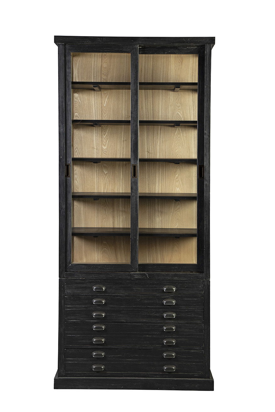 Balmoral - Single Display Cabinet - Black