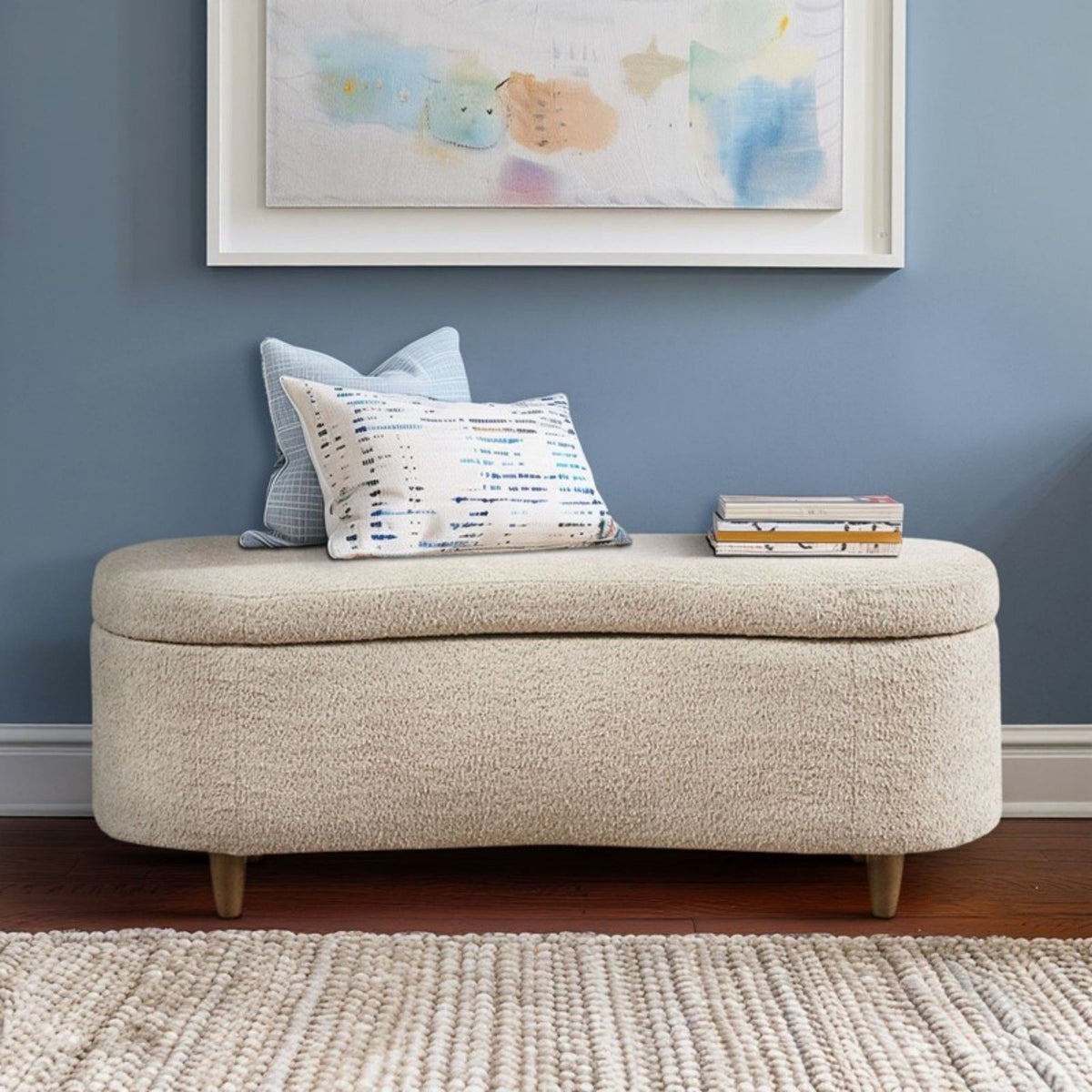 Bailey - Flip Top Storage Bench - Taupe