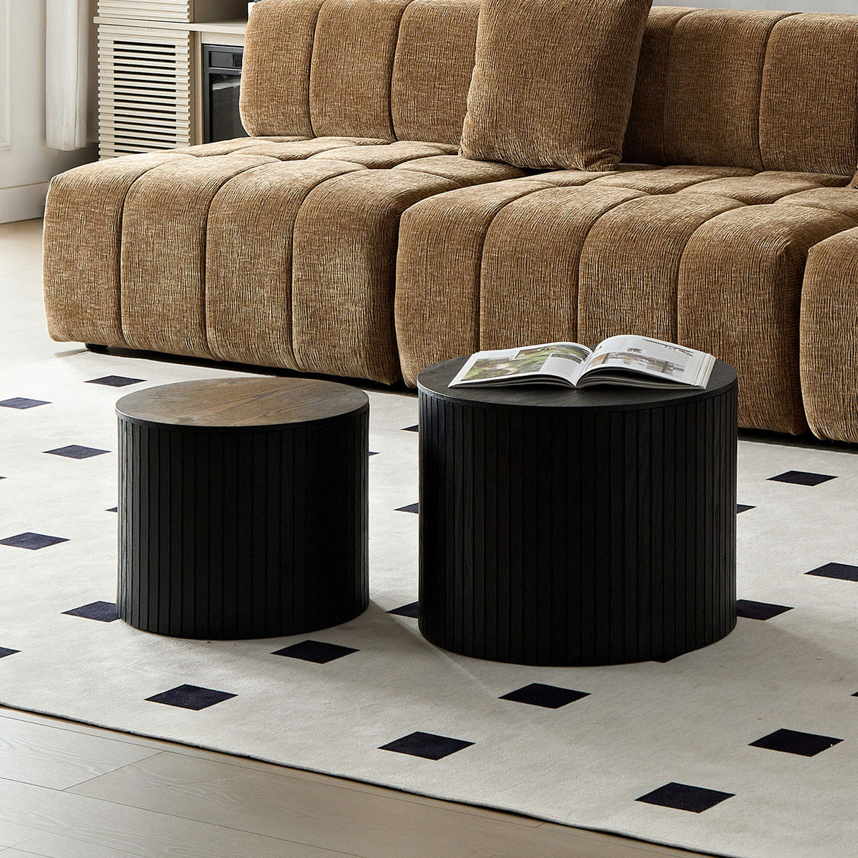 Handcrafted Nested Table Set, 2 Pieces