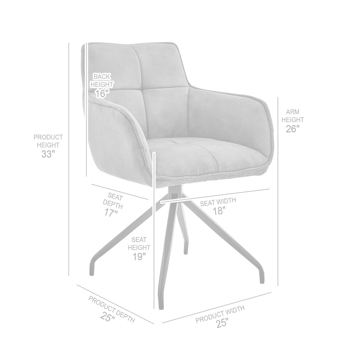 Noah - Fabric And Metal Legs Dining Room Accent Chair (Set of 2) - Charcoal / Black