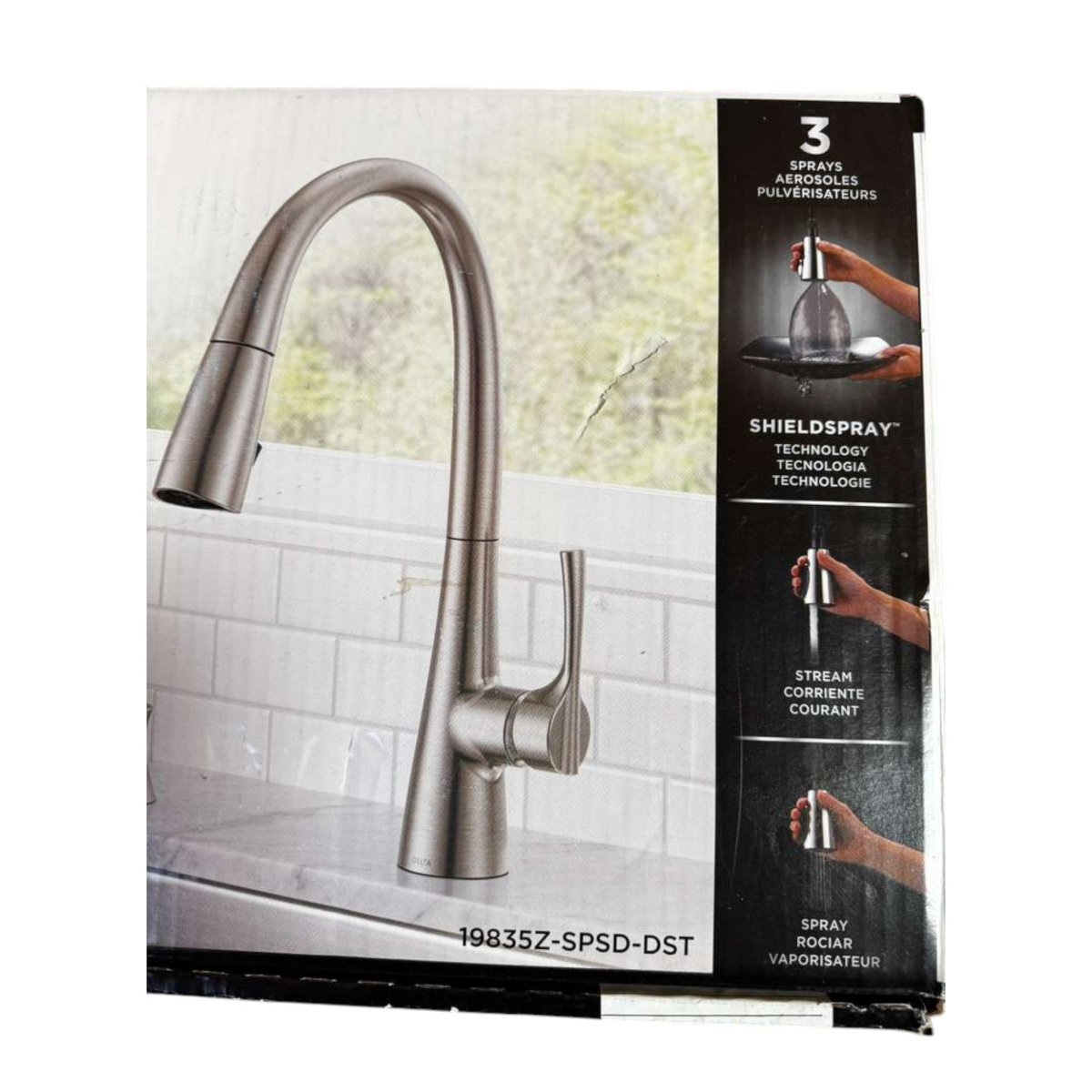 Delta Auburn Pull Down Kitchen Faucet with Soap Dispenser - Kitchen Fixtures - Alpine Outlets