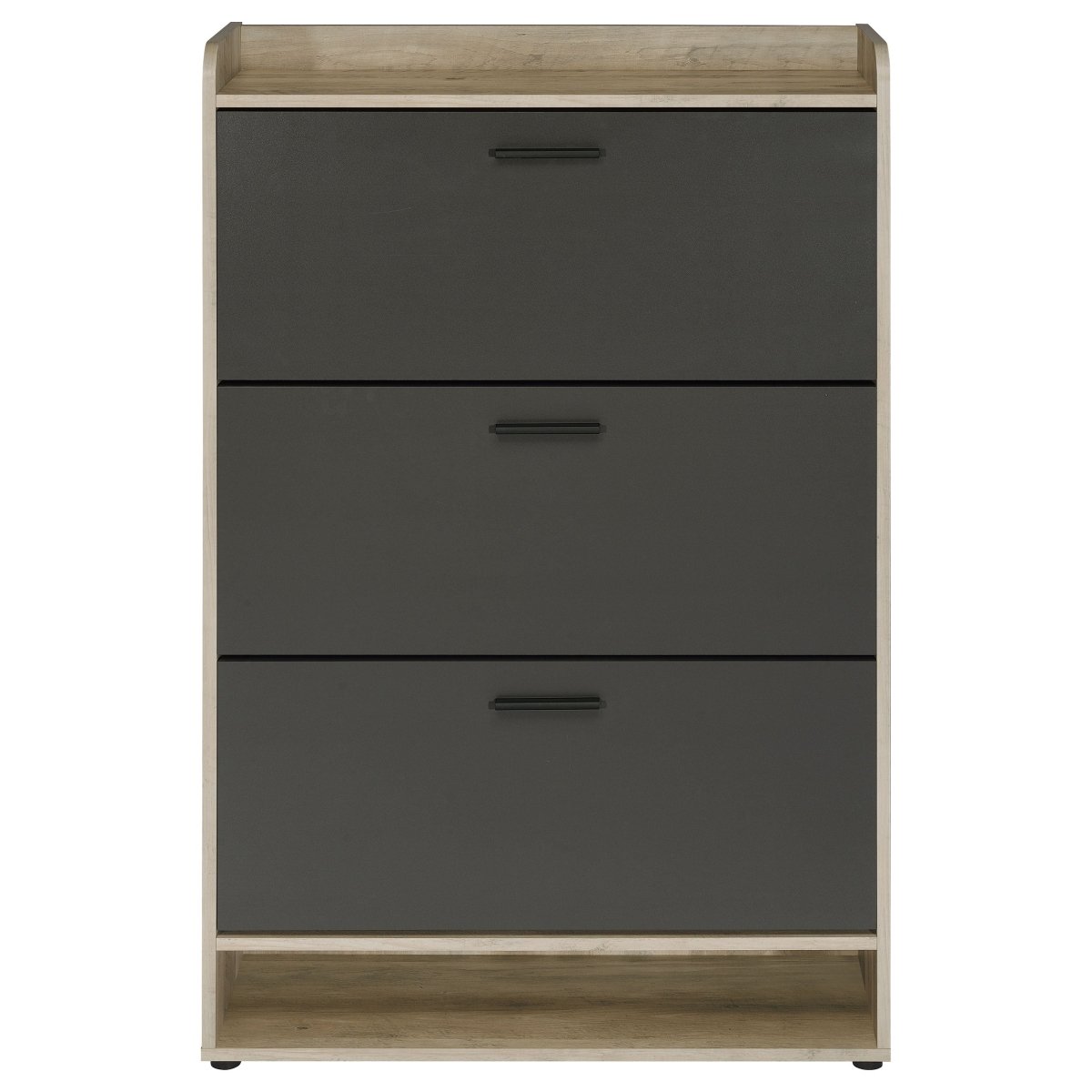 Denia 3 - Tier Engineered Wood Shoe Cabinet Grey - Living Room Furniture available at Alpine Outlets in Denver