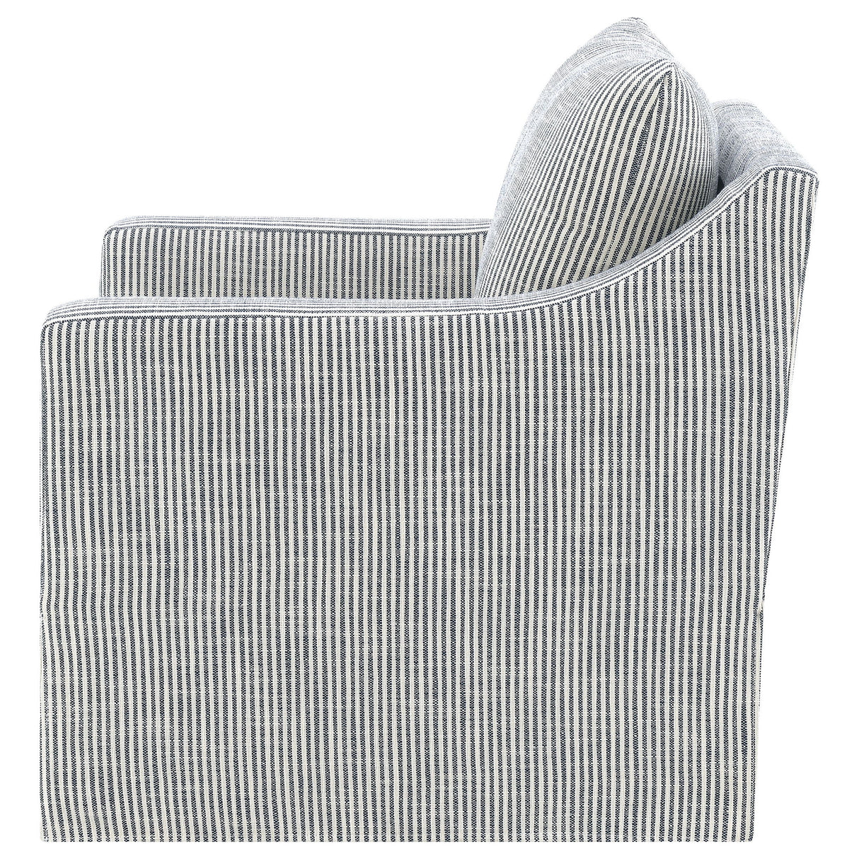 Merced - Upholstered Sloped Arm Accent Swivel Chair With 360 Degree Swivel Base - Gray