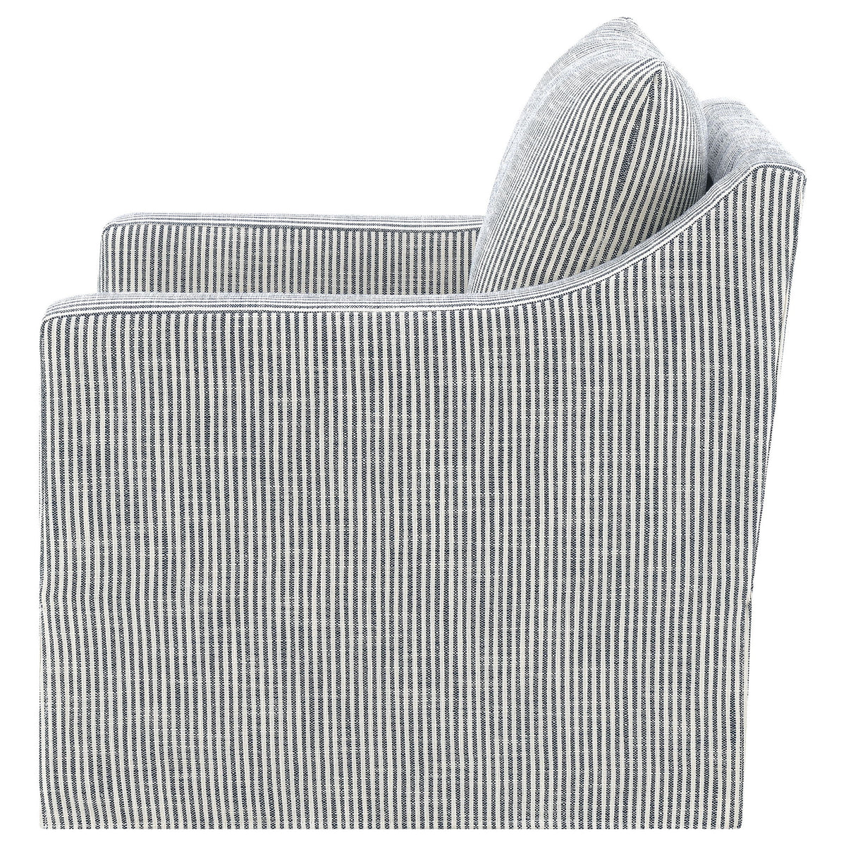 Merced - Upholstered Sloped Arm Accent Swivel Chair With 360 Degree Swivel Base - Gray