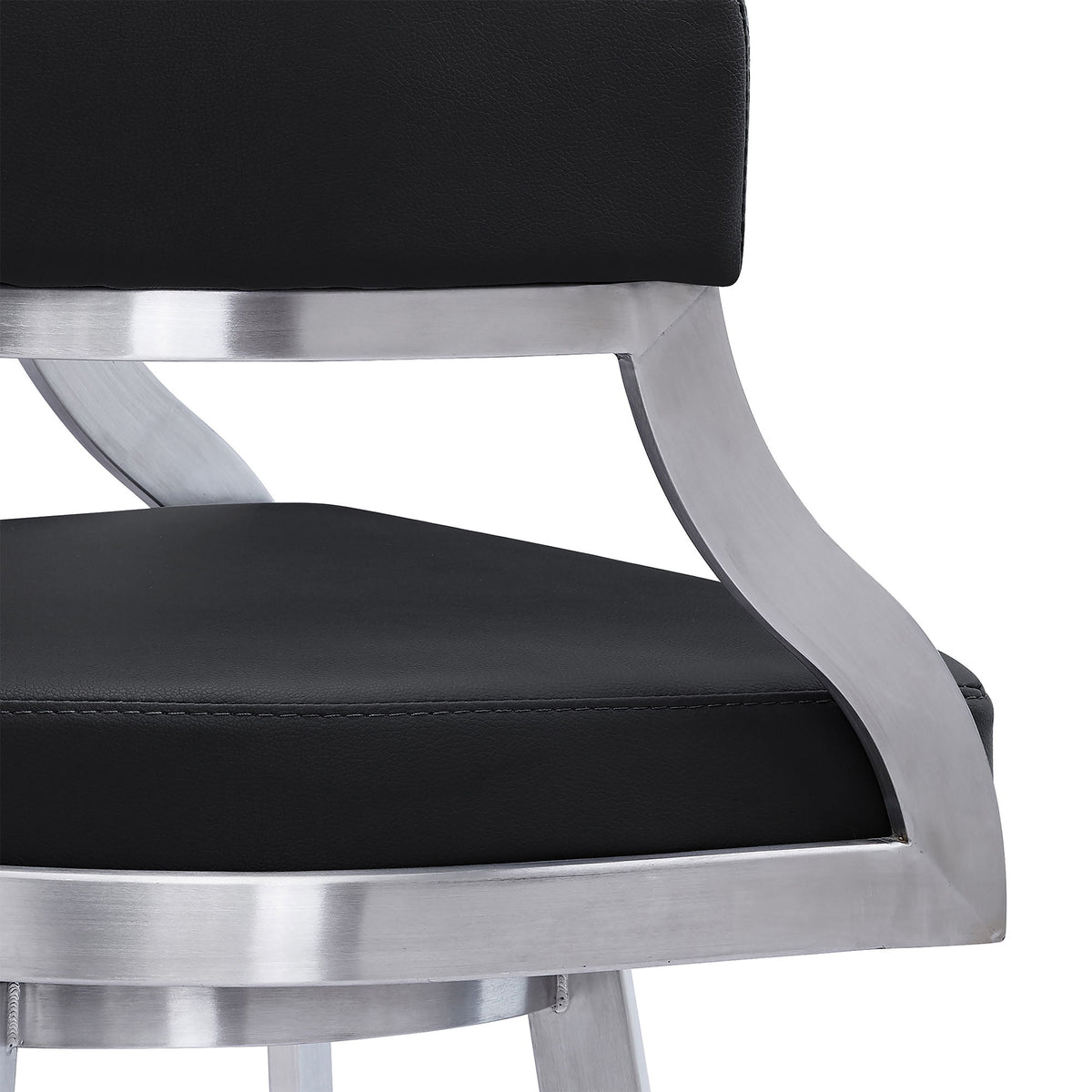 Saturn - Counter Height Bar Stool - Brushed Stainless Steel
