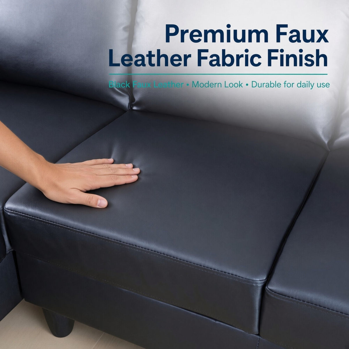L - Shaped Sectional Sofa With Chaise & Ottoman