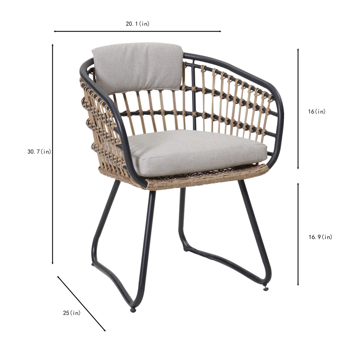 7 Piece Outdoor Patio Dining Set For 6, Chairs With Cushions And Table - Yellow