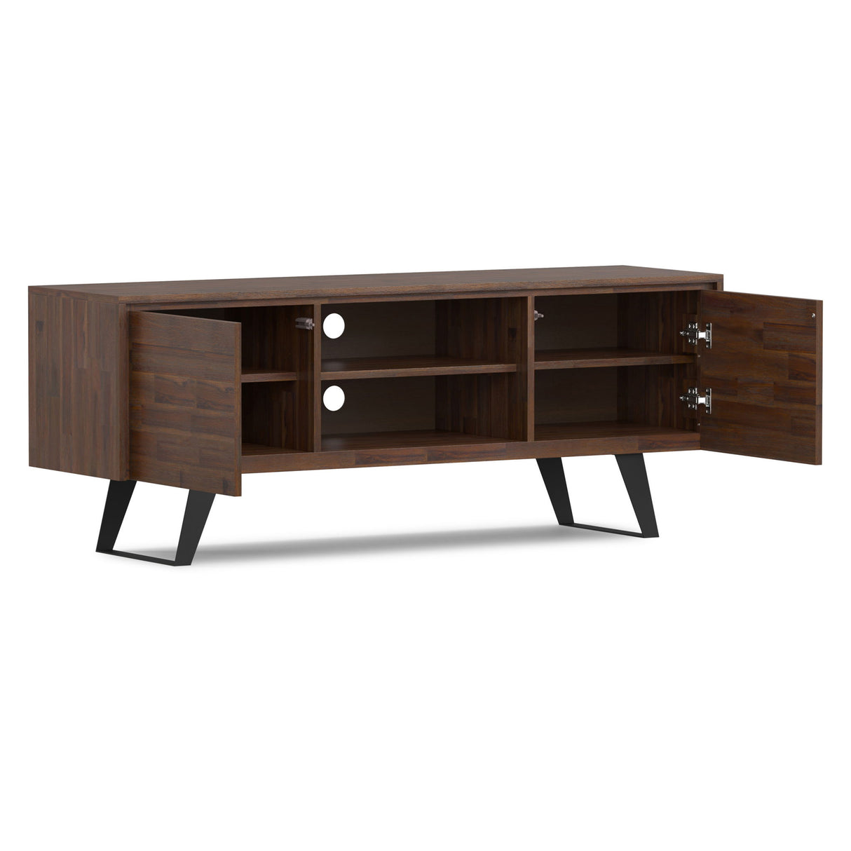 Lowry - TV Media Stand - Distressed Charcoal Brown