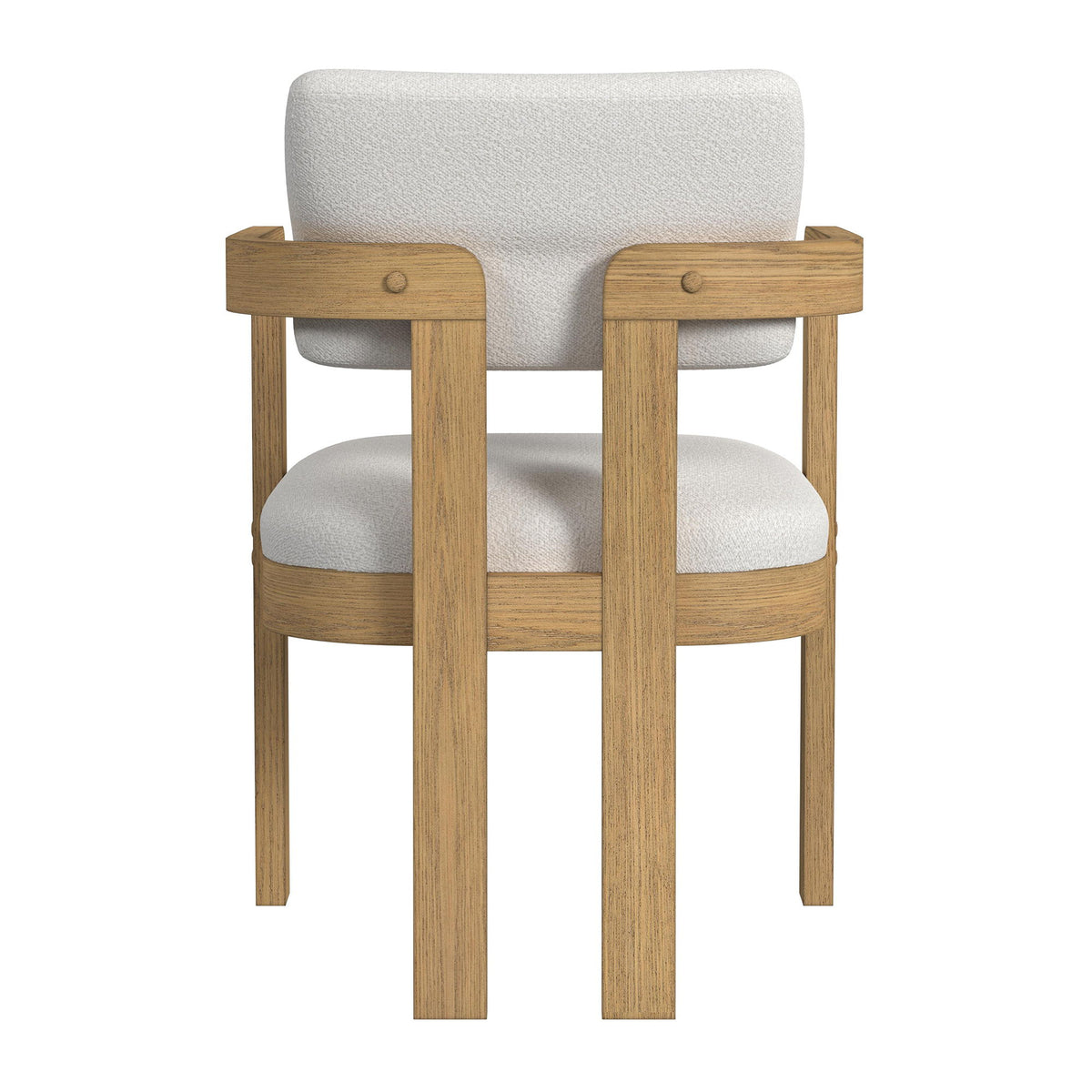 Portland Natural Arm Chair with Snow White Fabric