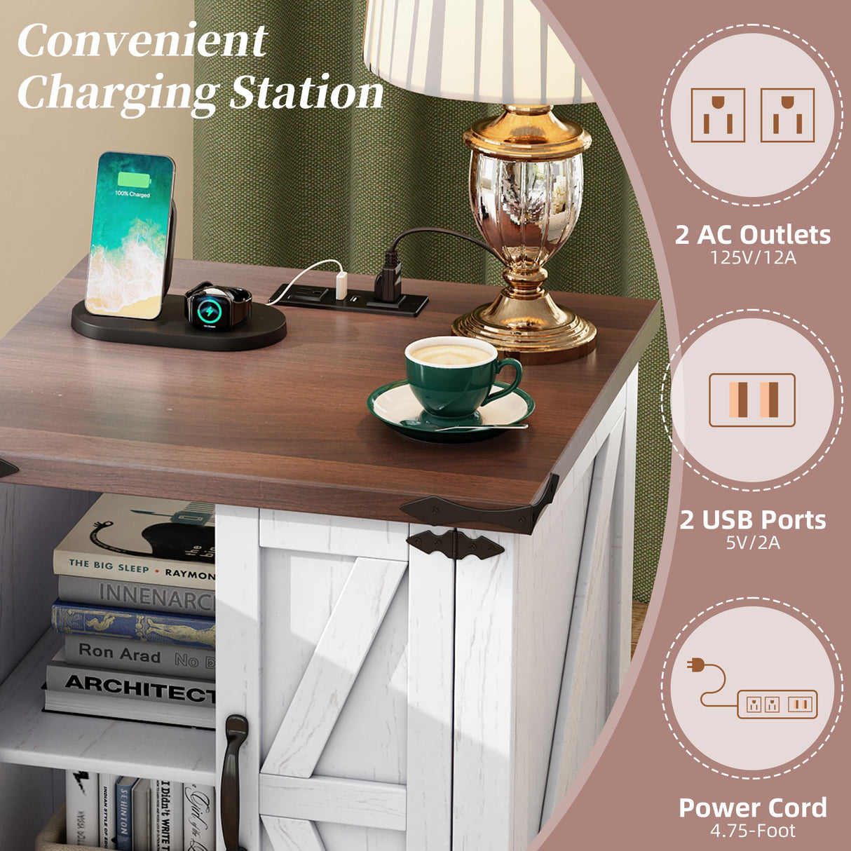 Nightstand With Adjustable Shelf