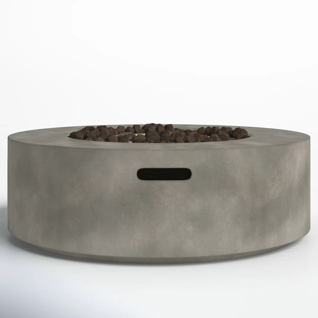 Outdoor Fire Pit Table Garden Hearth Reinforced Concrete 36x12in Gray