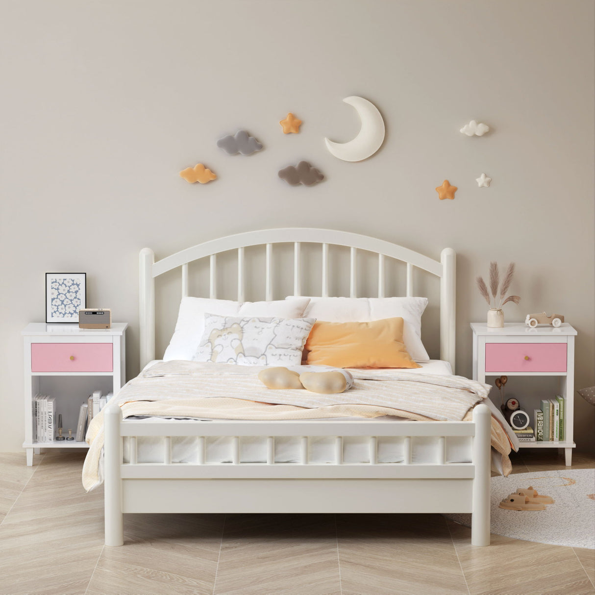 Nightstand With 1 Drawer 1 Shelf