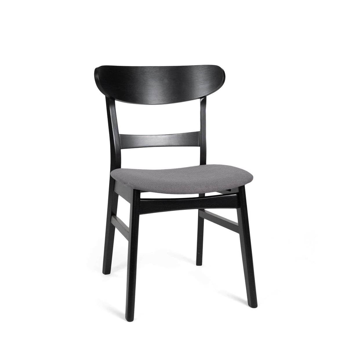 Dining Chair With Upholstered Seat - Dark Gray