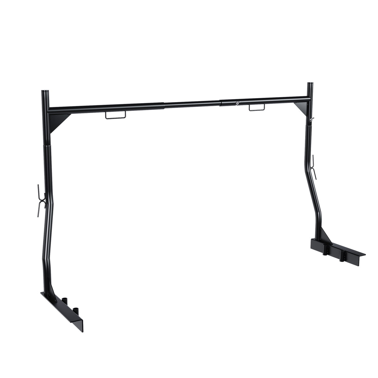 Heavy Duty Universal Truck Bed Ladder Rack, No-Drill Installation, Adjustable - Black