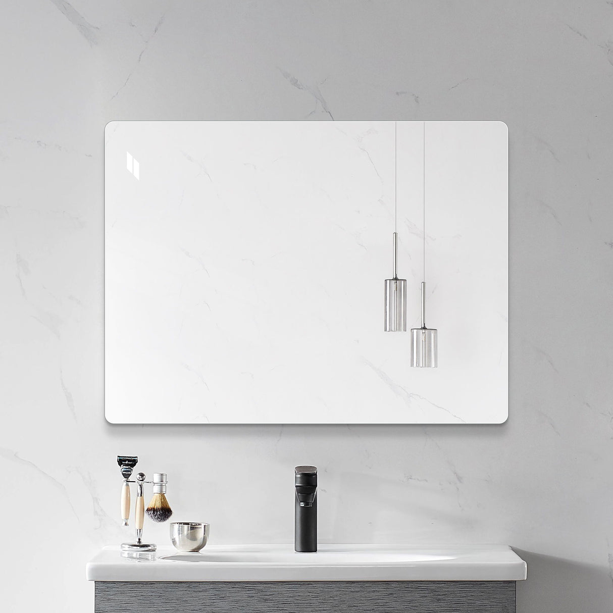 Modern Frameless Bathroom Vanity Mirror