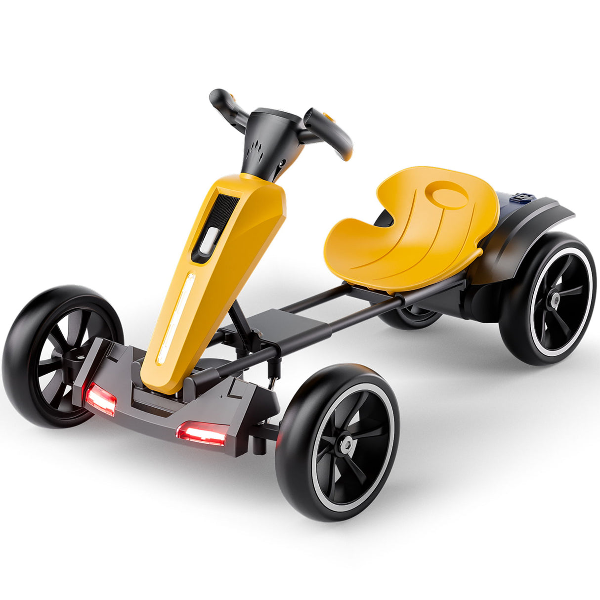 Electric Kids Pedal Go Kart With Adjustable Seat, Foldable Design