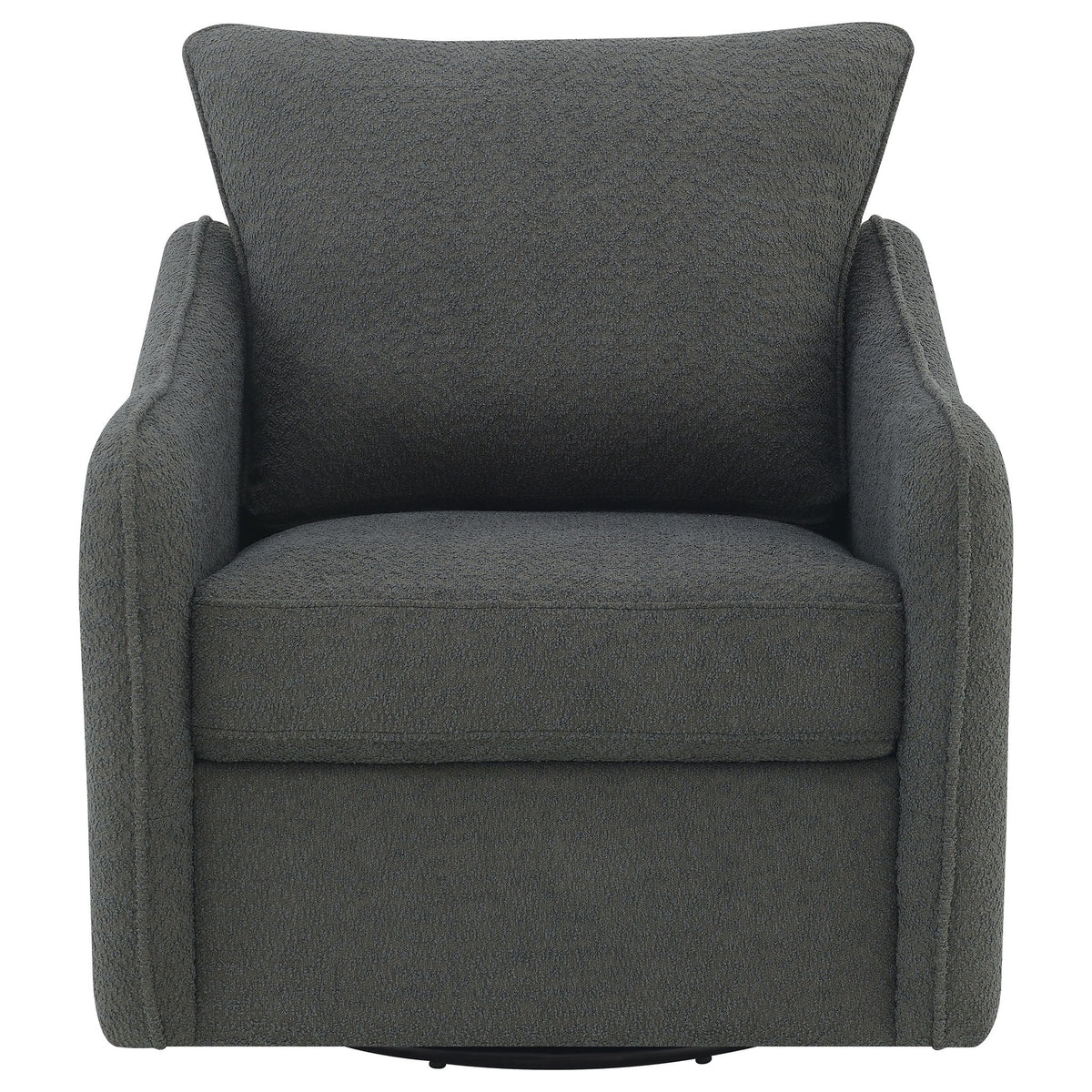 Nikko - Upholstered Swivel Chair - Charcoal