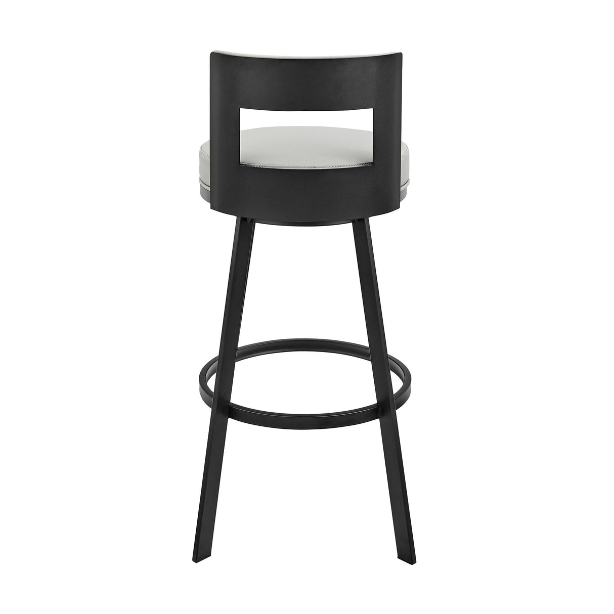 Flynn - Swivel Counter Stool - Black / Light Gray