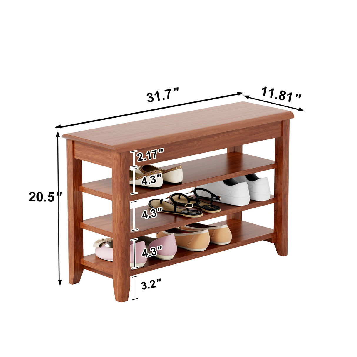 Multi Functional Double Layer Shoe Stool