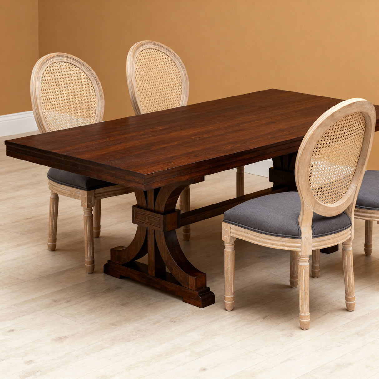 French Country Dining Chairs & Round Back (Set of 2)
