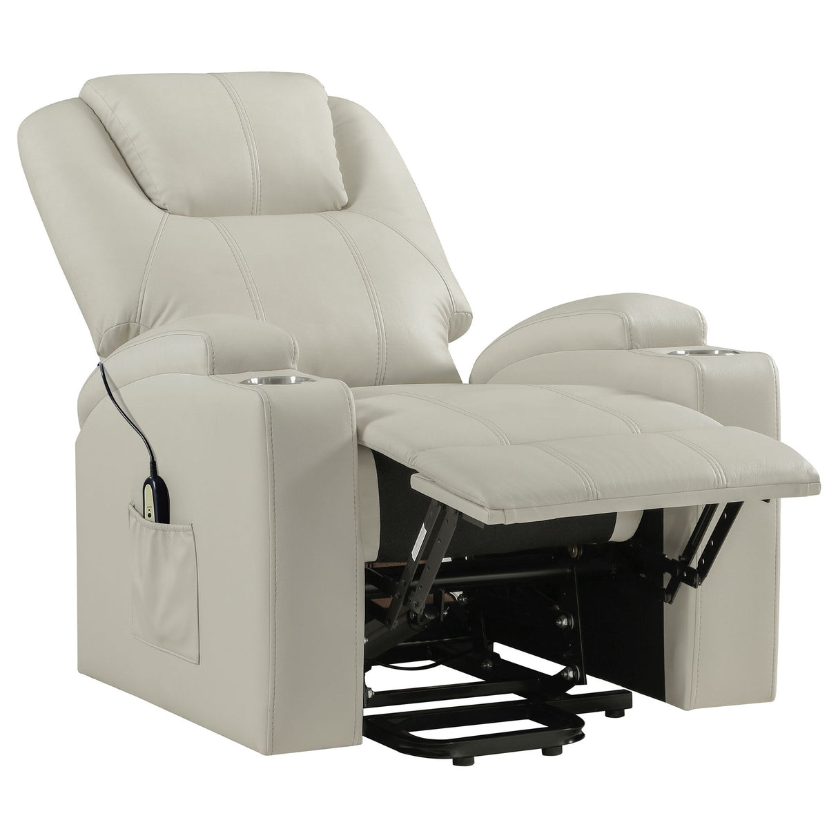 Macklin - Power Lift Massage Recliner With Heat And Dual Cupholders