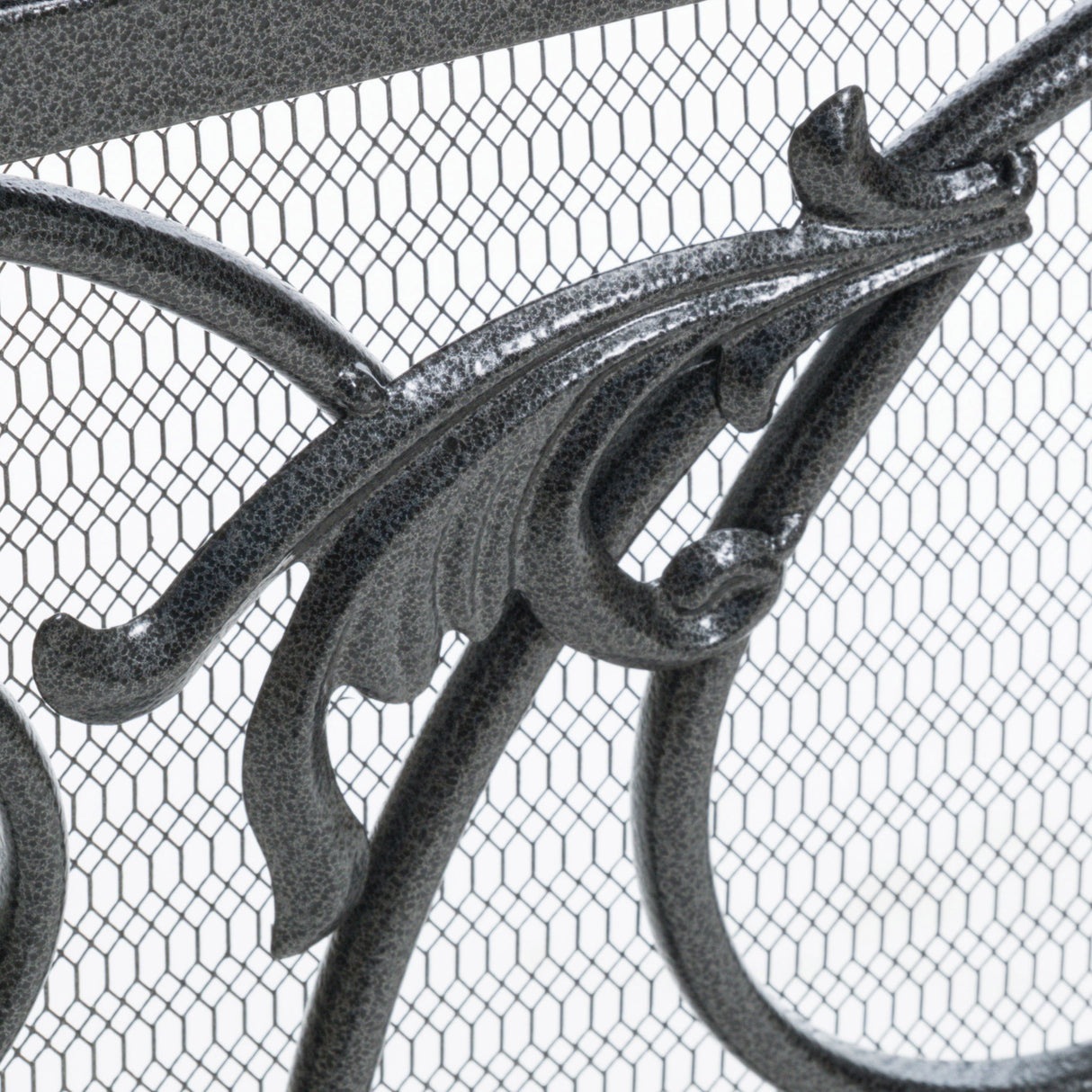 Darcie - Wrought Fireplace Screen, Ornate Design