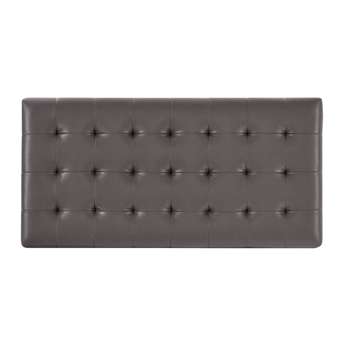 Upholstered Coffee Table With Rack - Dark Brown