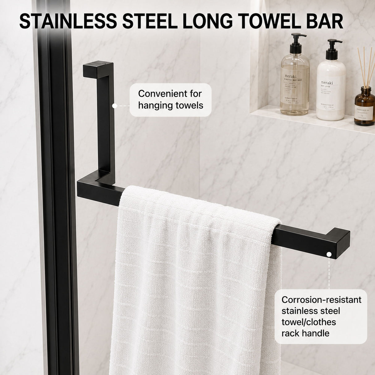 Semi-Frameless Pivot Shower Door With Adjustable Width, Reversible Installation
