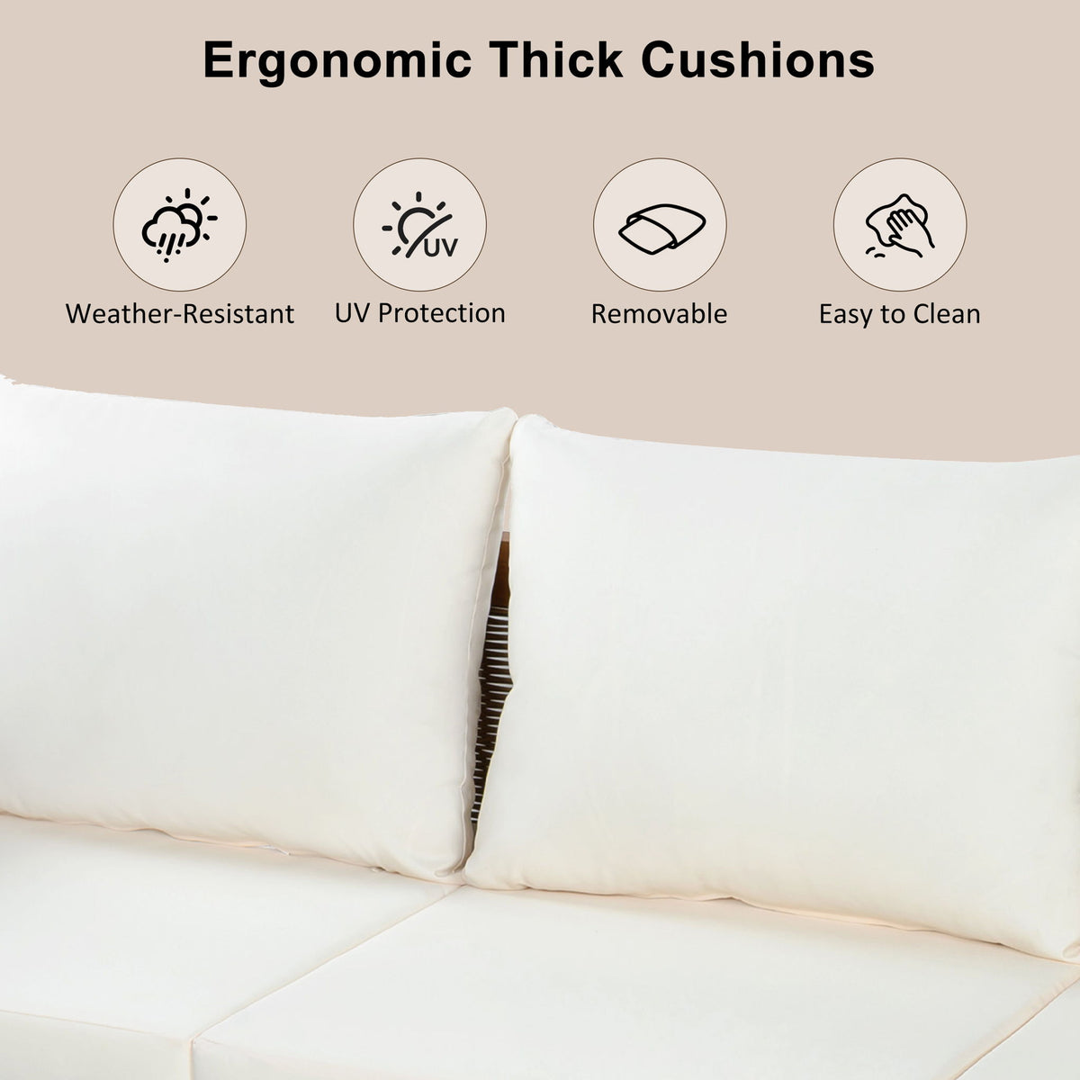 2 Piece Outdoor Armchair Set With Cushion