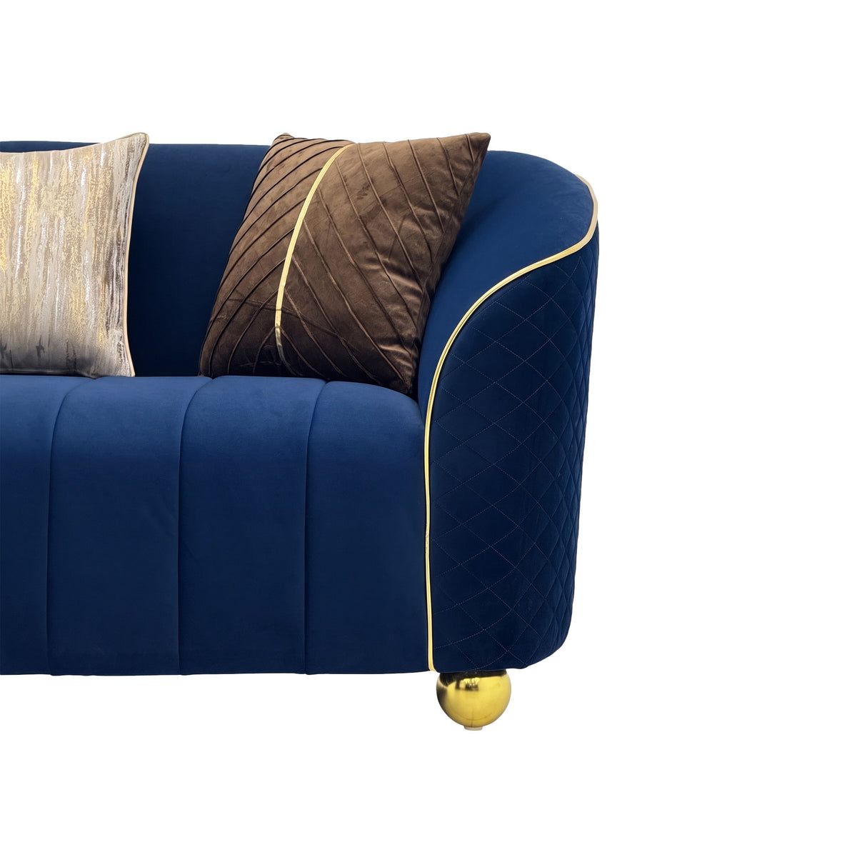 Sofa With Metallic Accents