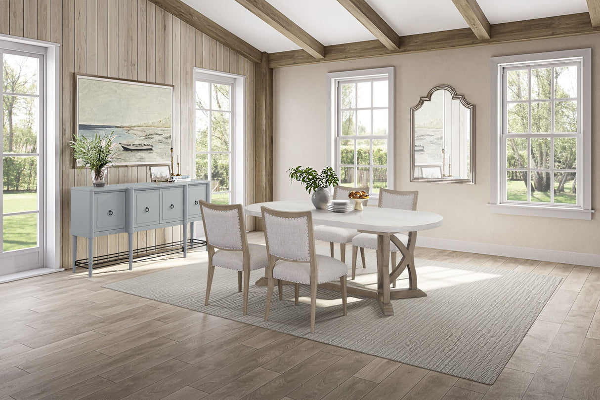 Citrus Heights - Trestle Table - Cement / Sand
