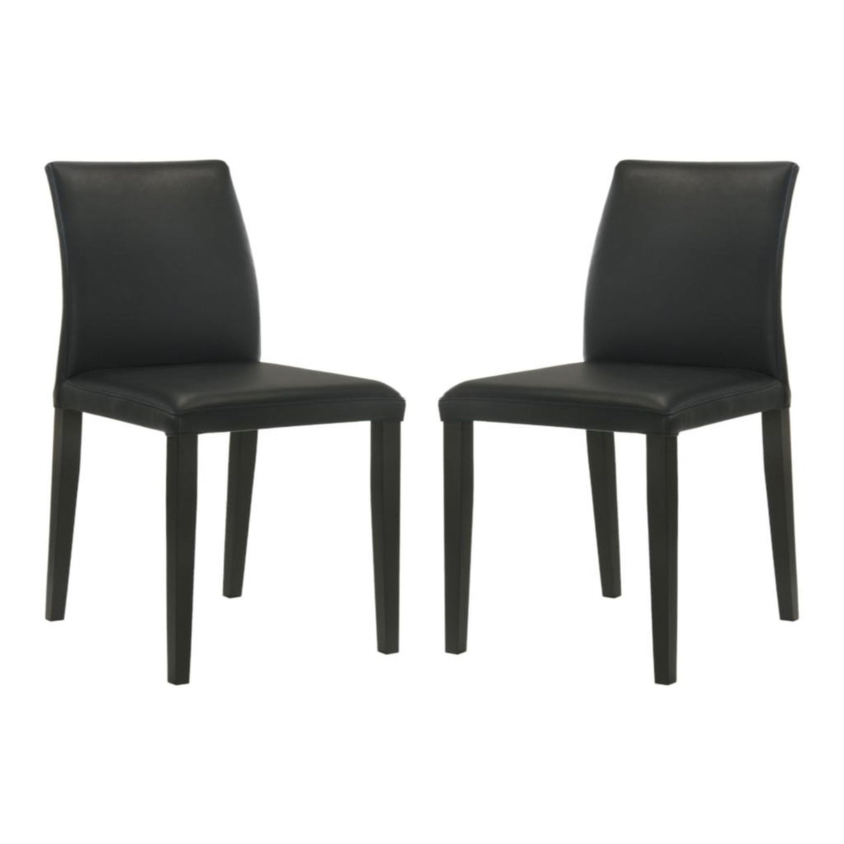 Elyza - Full Back Top Grain Leather Upholstered Wood Dining Chairs (Set of 2)