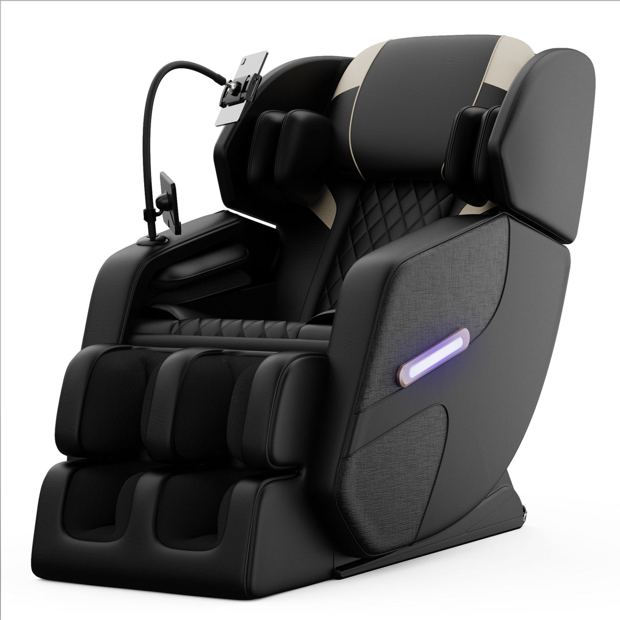 Zero Gravity Massage Chair Recliner, 10 Massage Heads And Full Body Air Pressure - Black