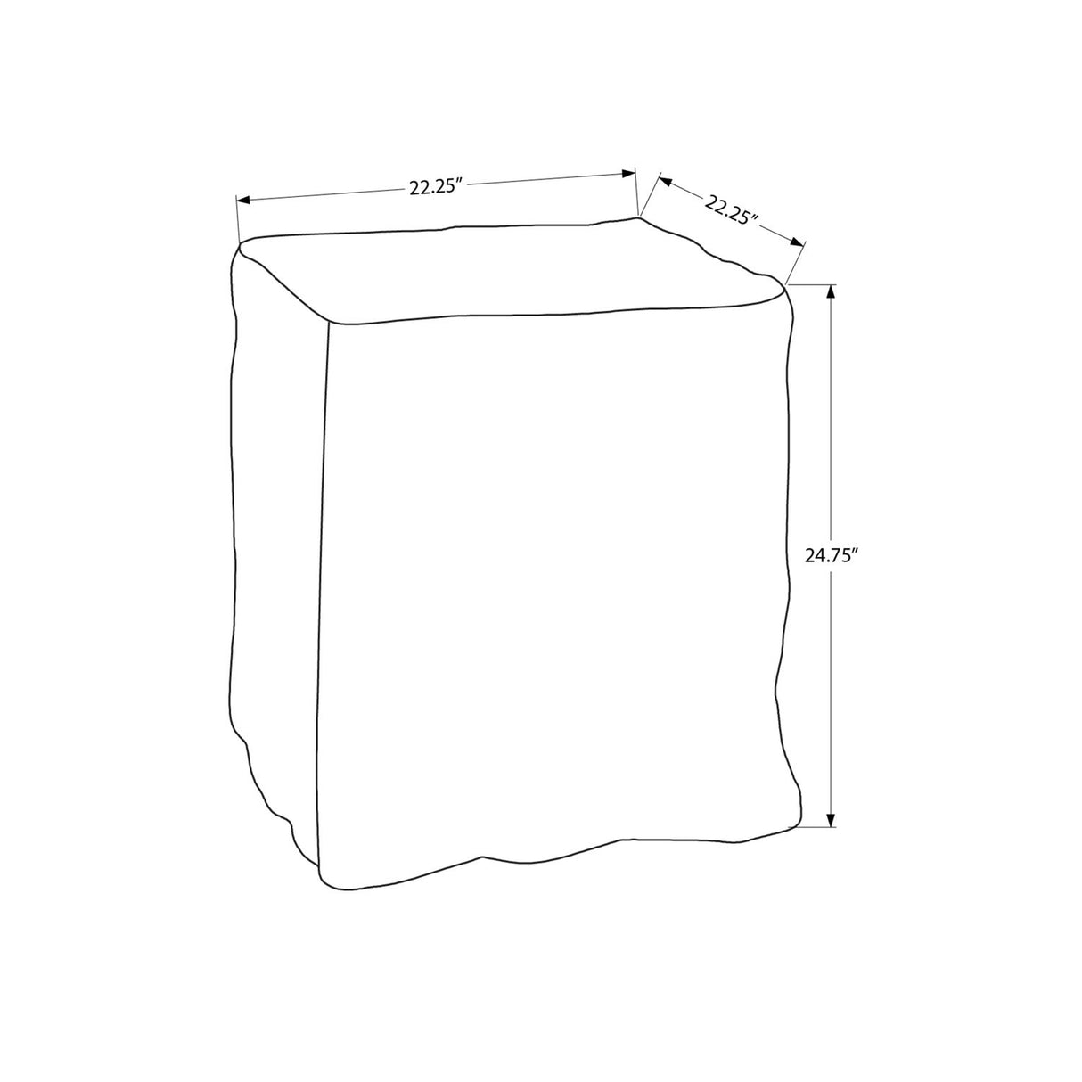 Square Accent Table, Indoor Outdoor - White