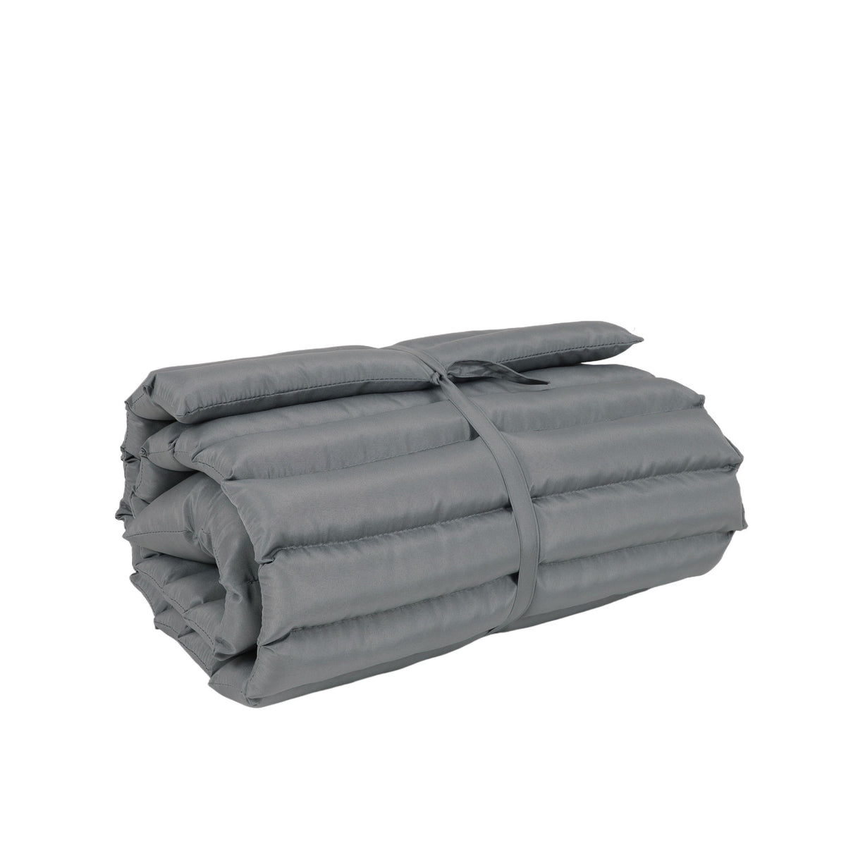 2 Piece Outdoor Chaise Lounge Chair Cushion Set, Polyester Replacement Seat Pads - Gray
