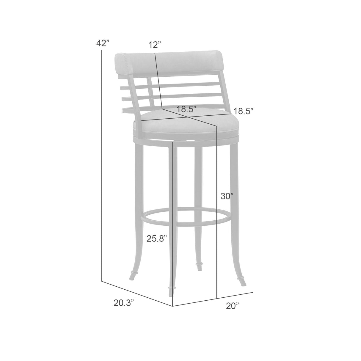 Telia - Upholstered Swivel Bar Height Barstool