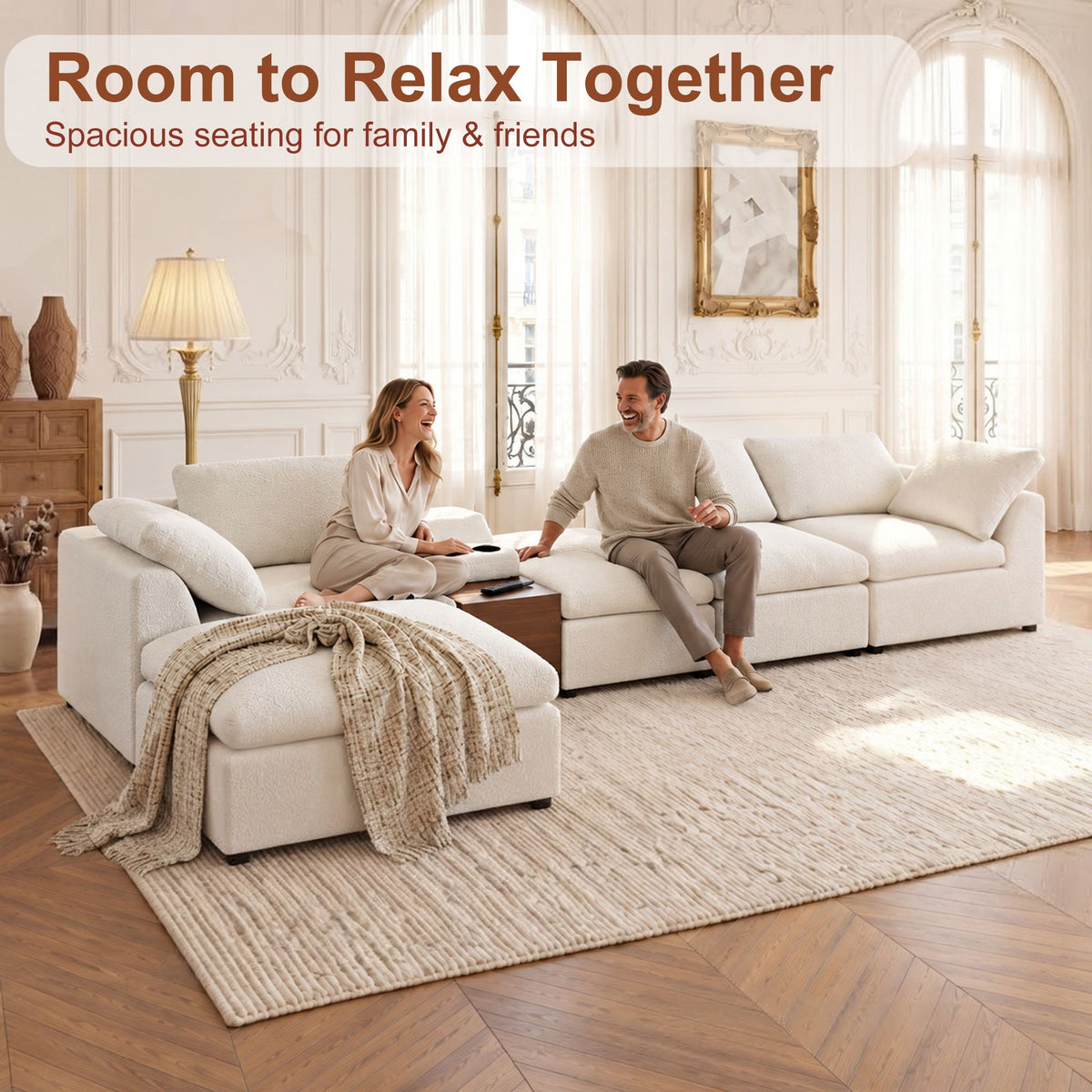 Modular Cloud Couch With Storage Console