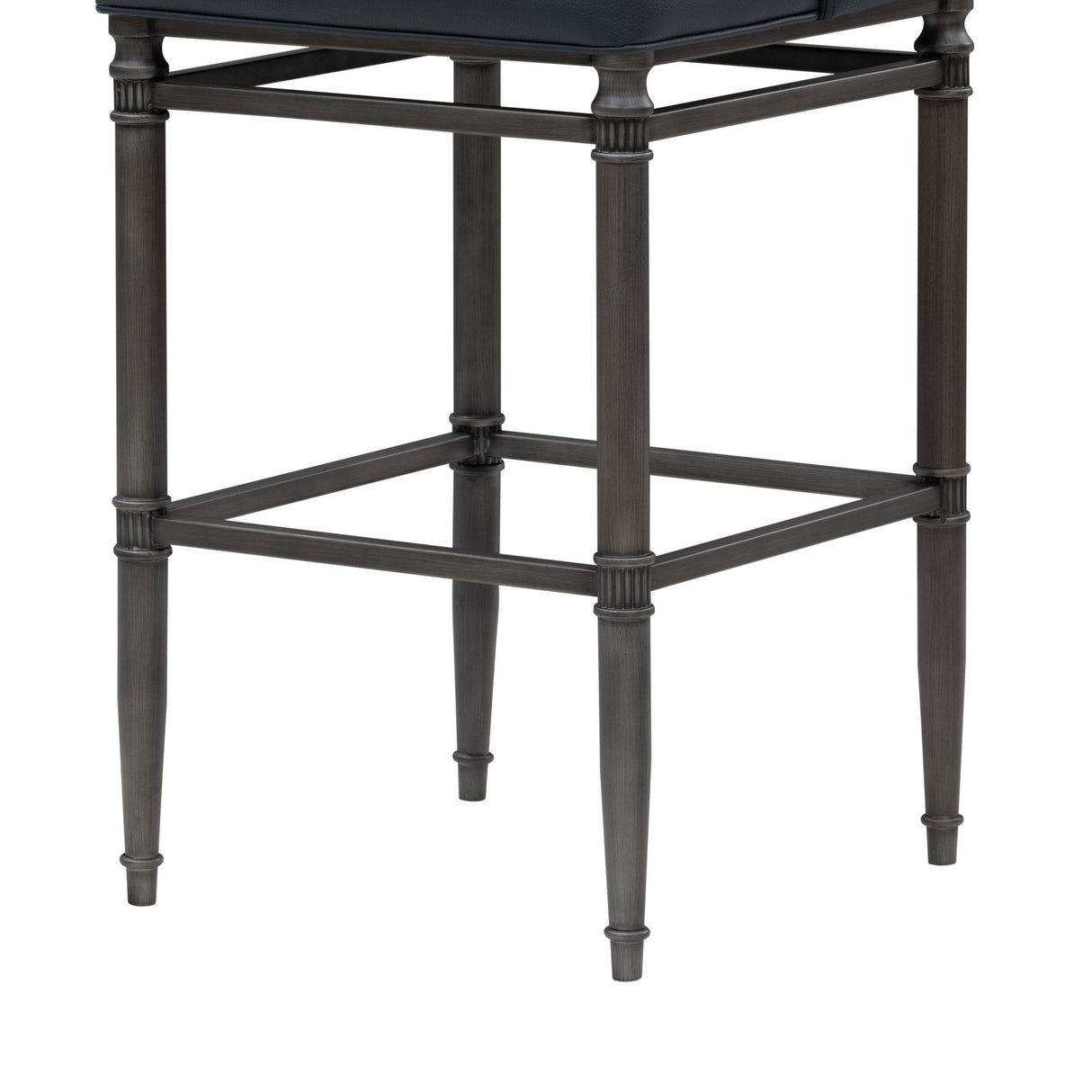 Marvin - Steel Frame Faux Leather Upholstered Bar Height Barstool