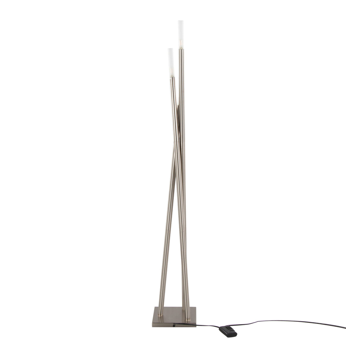 Icicle - Contemporary Floor Lamp - Brushed Nickel